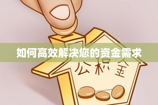 韶山如何高效解决您的资金需求